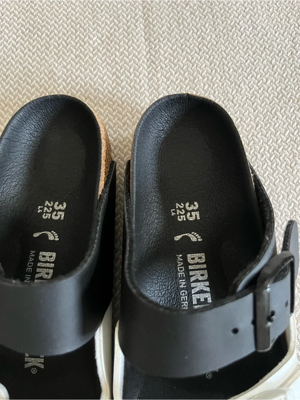 Birkenstock Women's Arizona Split Black & White Sandals Size 35/225/L4